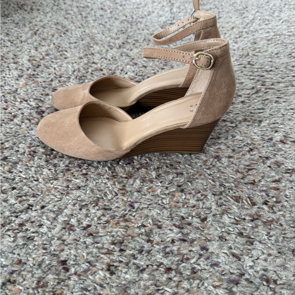 a new day Tan Ankle Strap Wedges - Picture 2 of 2